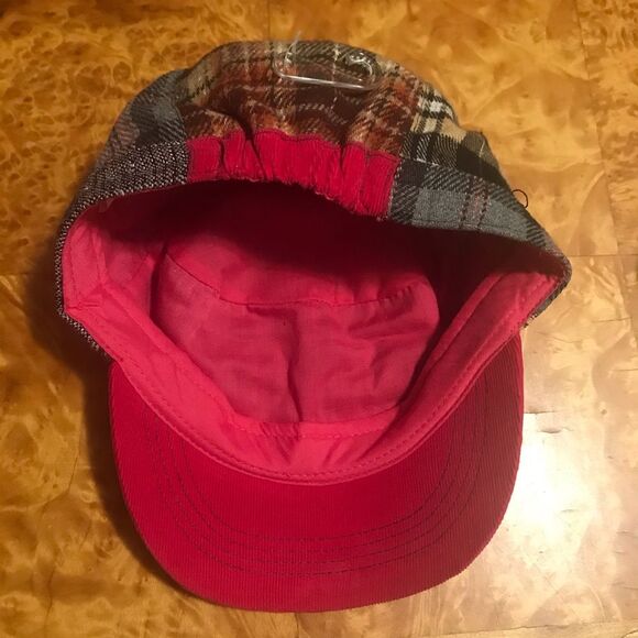 Mixed Media Cadet with Button Trim Hat Pink - Picture 2 of 6